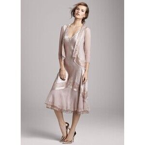Komarov Embellished Dress With Jacket Size 2x